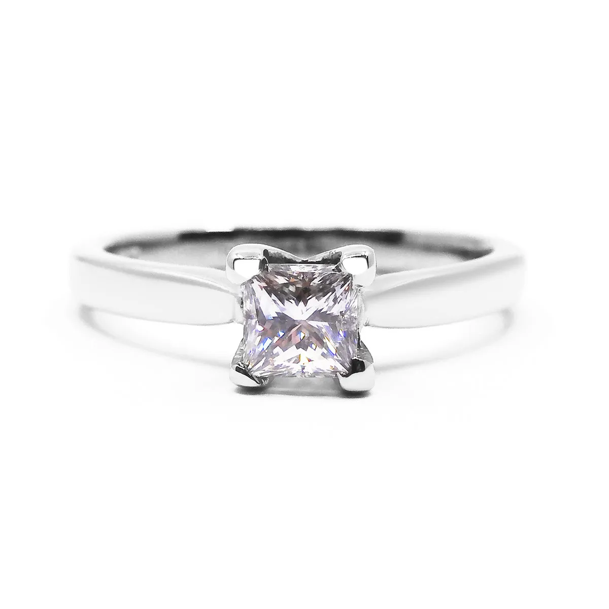 0.50ct Princess Cut Diamond Solitaire Ring | Pre-Loved | Platinum