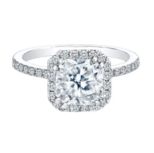 1.20 Carat Radiant Cut Diamond Halo Engagement Ring