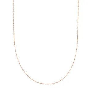 14k Rose Gold Rope Chain Necklace, 0.7mm, 18"