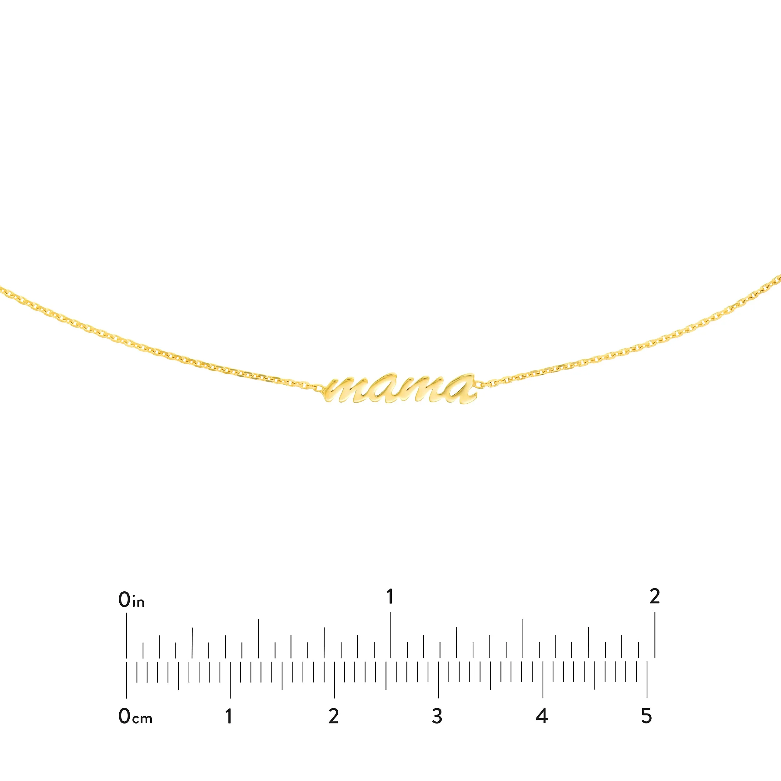 14K Solid Yellow Gold Mama Choker