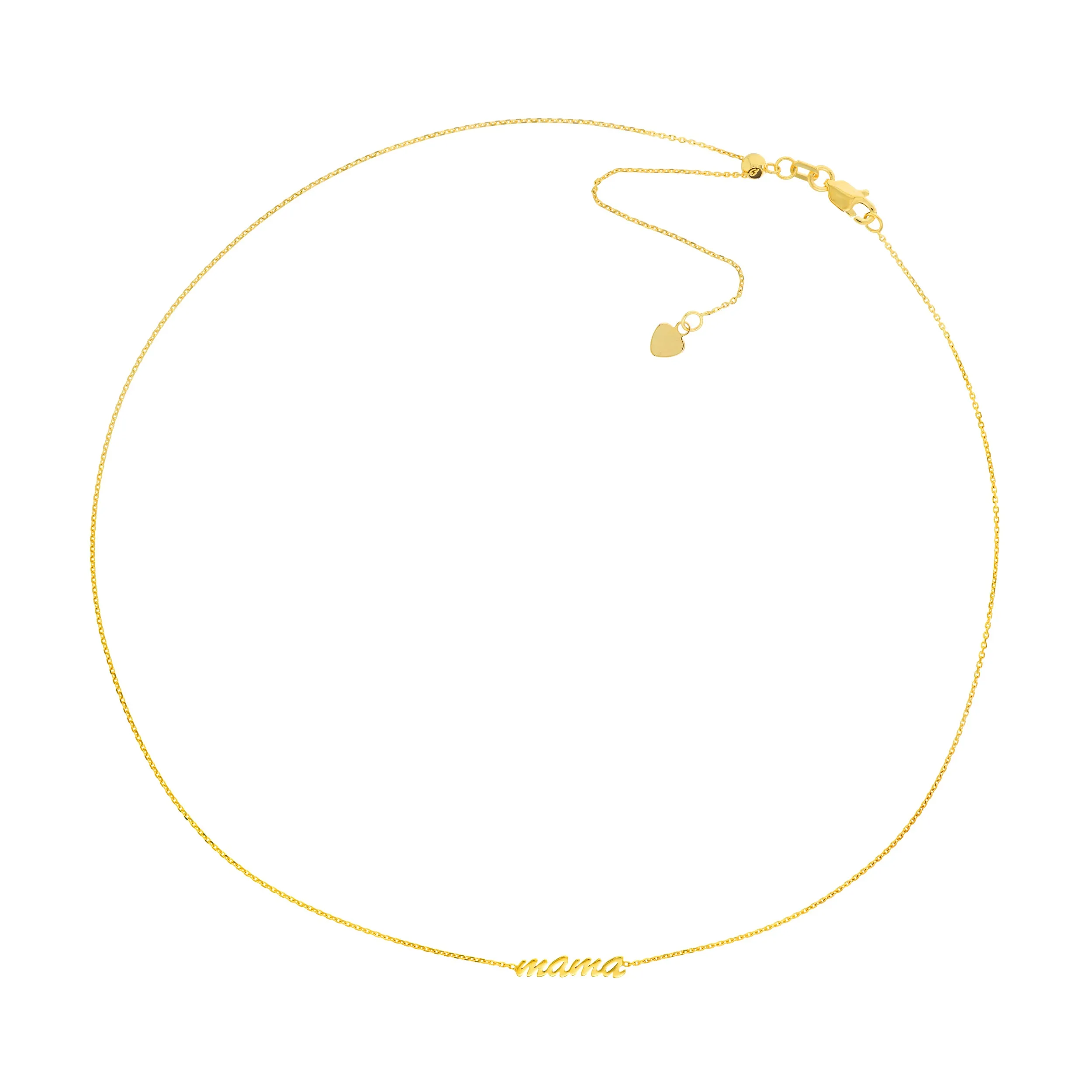 14K Solid Yellow Gold Mama Choker