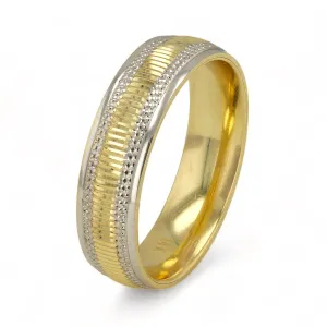 14K Two Tones Gold Wedding Band Ring-226091