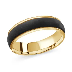 14K Yellow Gold Ring from the Noir Collection by Malo - MRDA-091-6Y