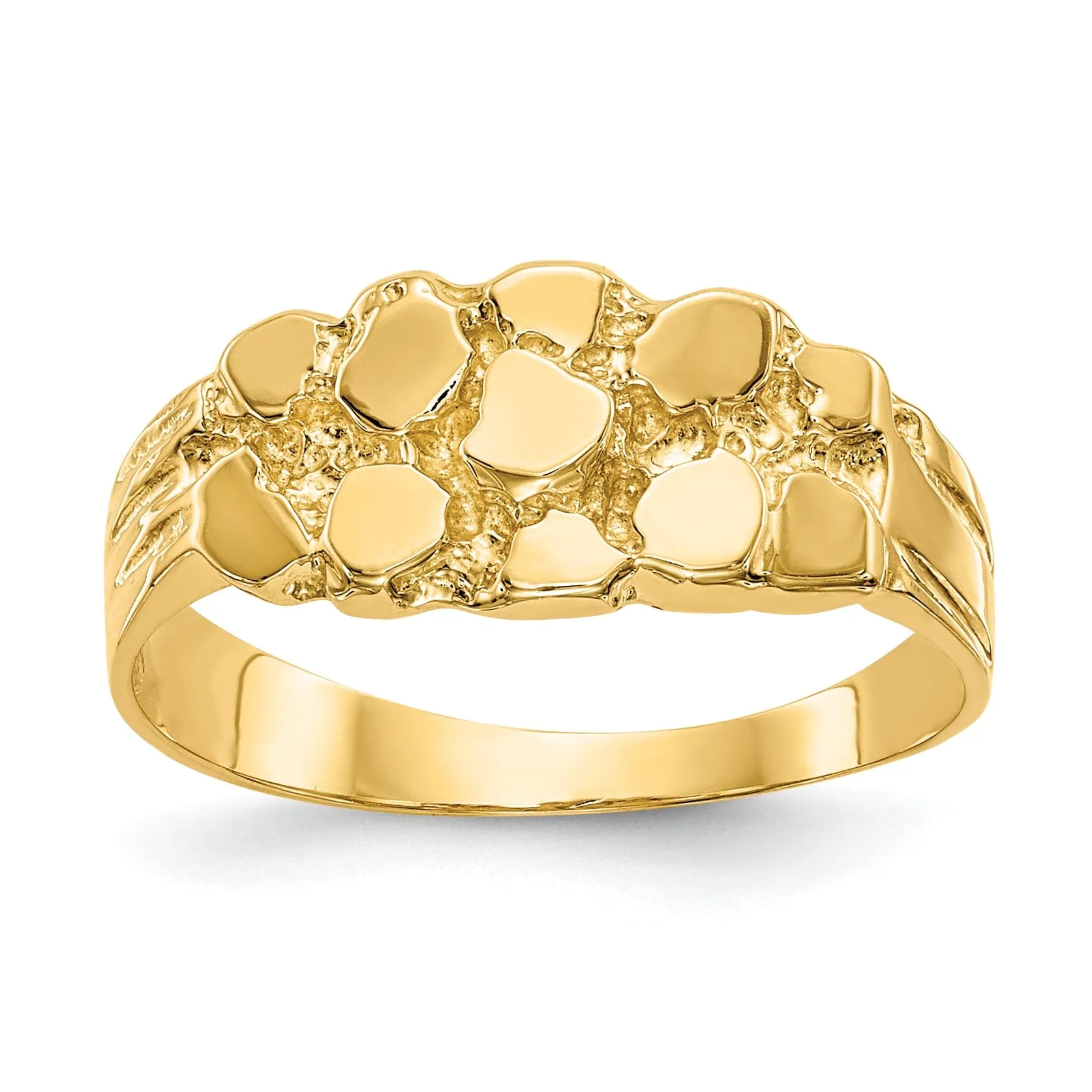 14k Yellow Gold Solid Nugget Ring