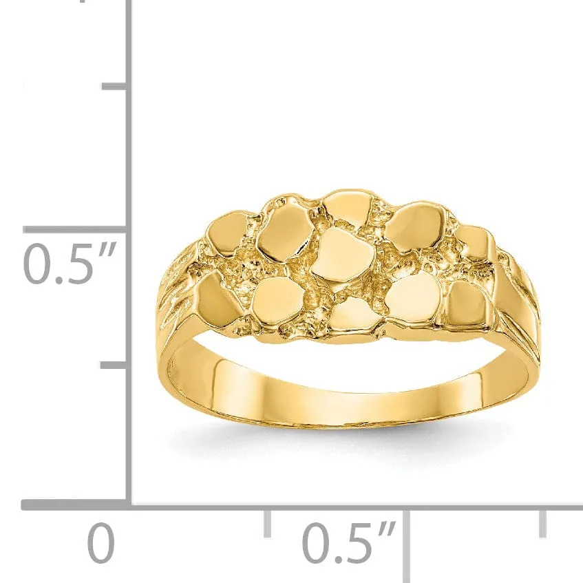 14k Yellow Gold Solid Nugget Ring