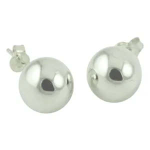 14kt White Gold Round Bead Earrings