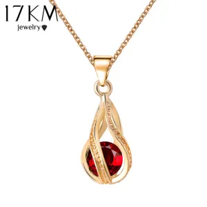 17KM Long Austrian Crystal Water Drop Necklaces & Pendants Gold Color Silver Color Maxi Necklaces for Women Gift collares 2016