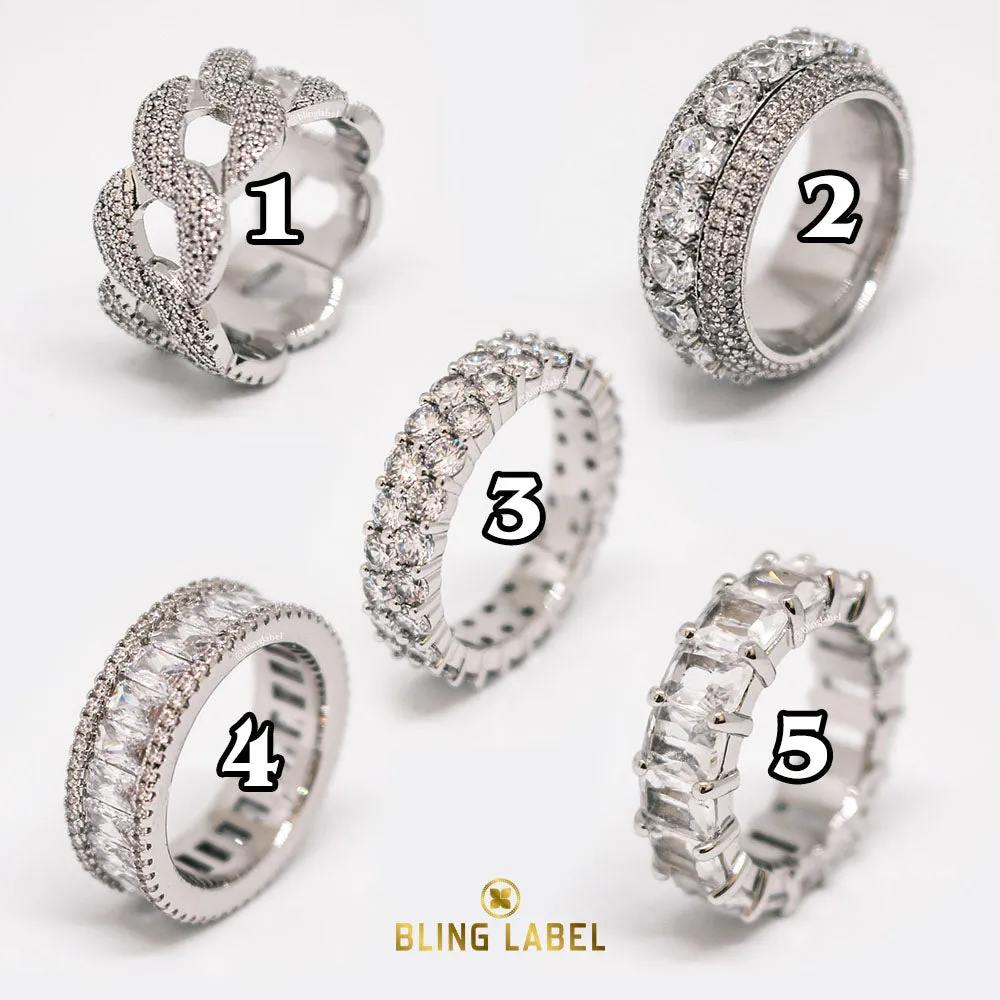 5 Pc Boss Ring Set in White Gold