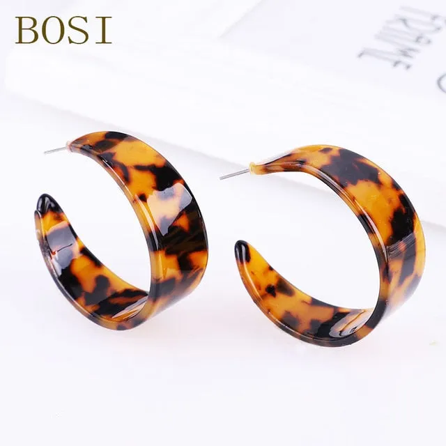 Acrylic Earrings For Women Boho 2020Acetate Dangle Drop Earrings Fashion Big Bohemian Accessories Geometric Luxury Trendy Face