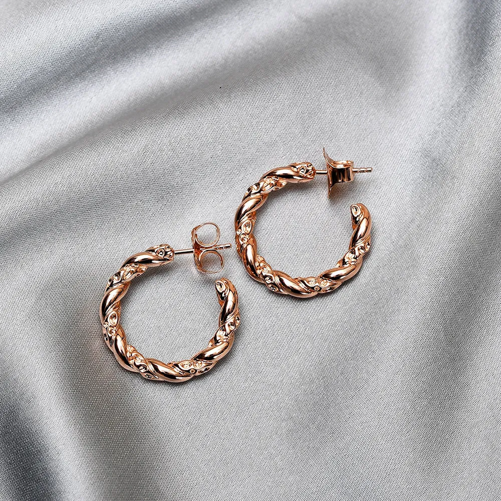 Allegro Twist Hoop Earrings