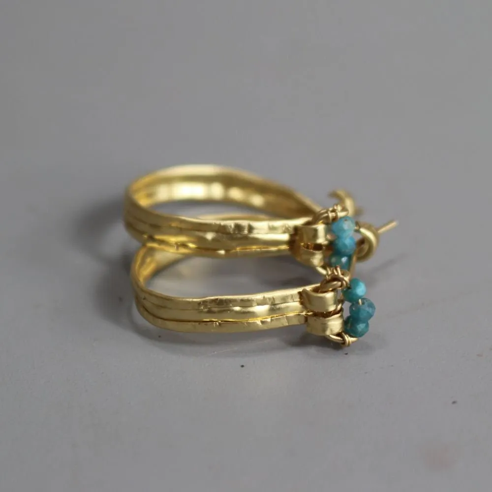 Apatite Hoop Earrings