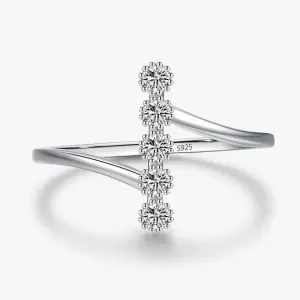 Authentic 925 Sterling Silver Diamond Ring