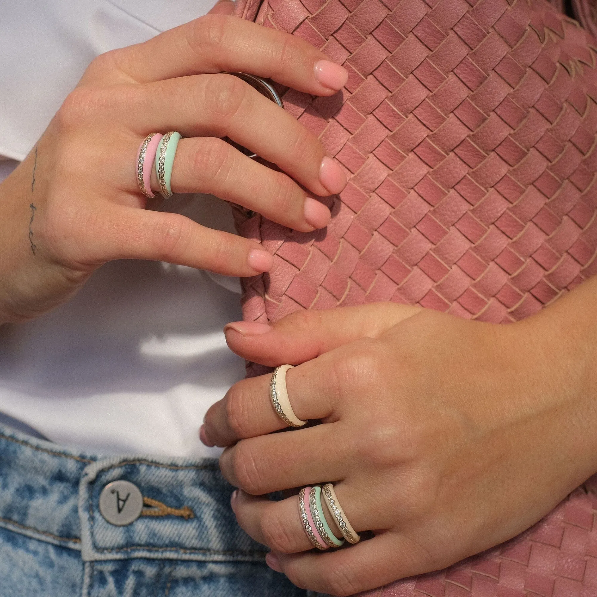 Ben enamel ring set