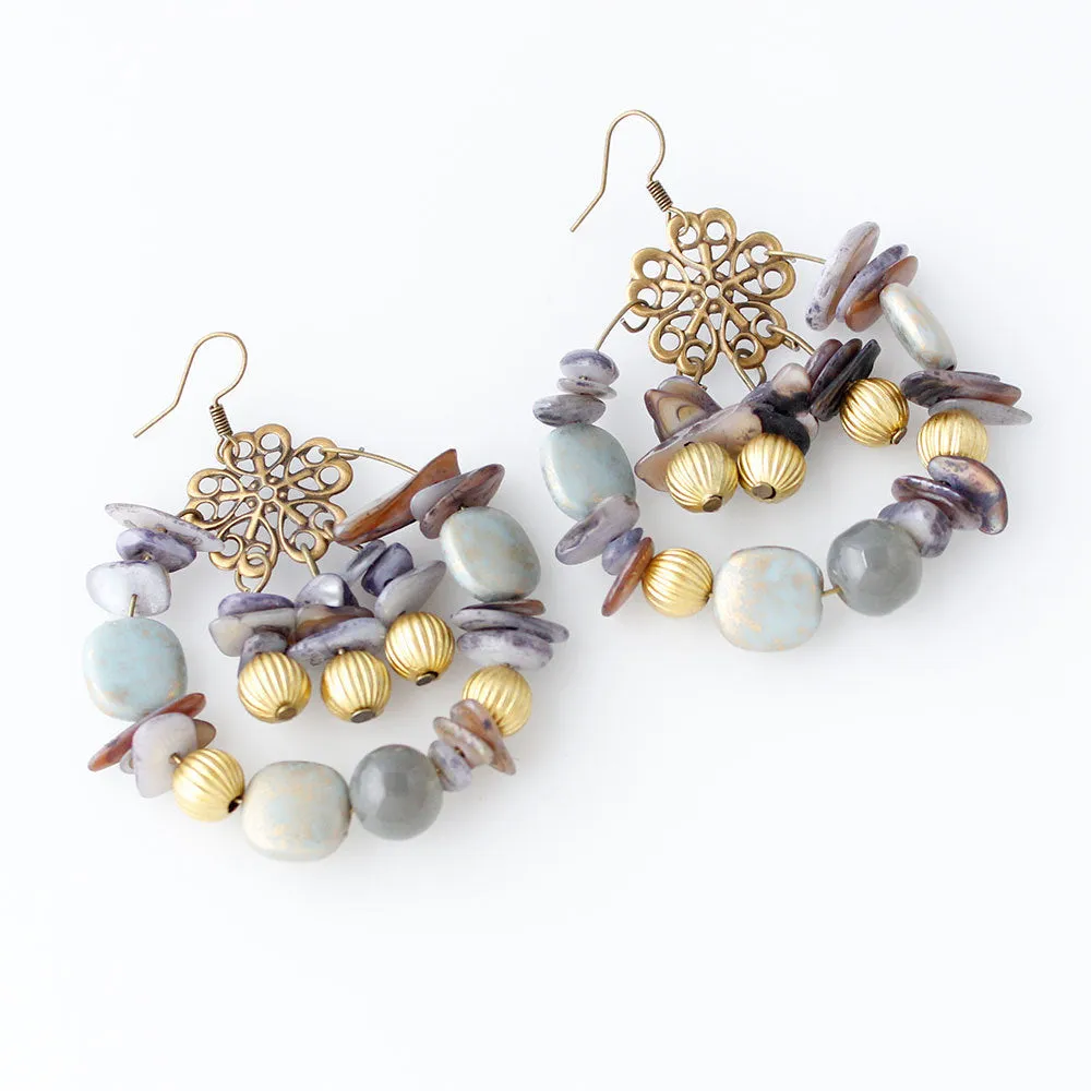 Bohemian style handmade beaded colorful Earrings