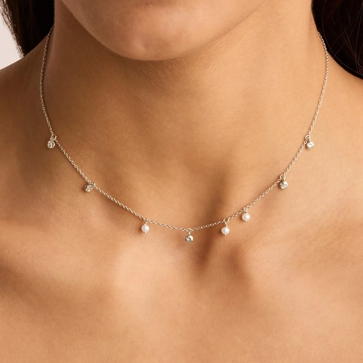 By Charlotte Endless Grace Pearl Choker, Silver