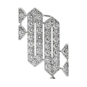 Cartier Platinum Diamond Brooch Necklace