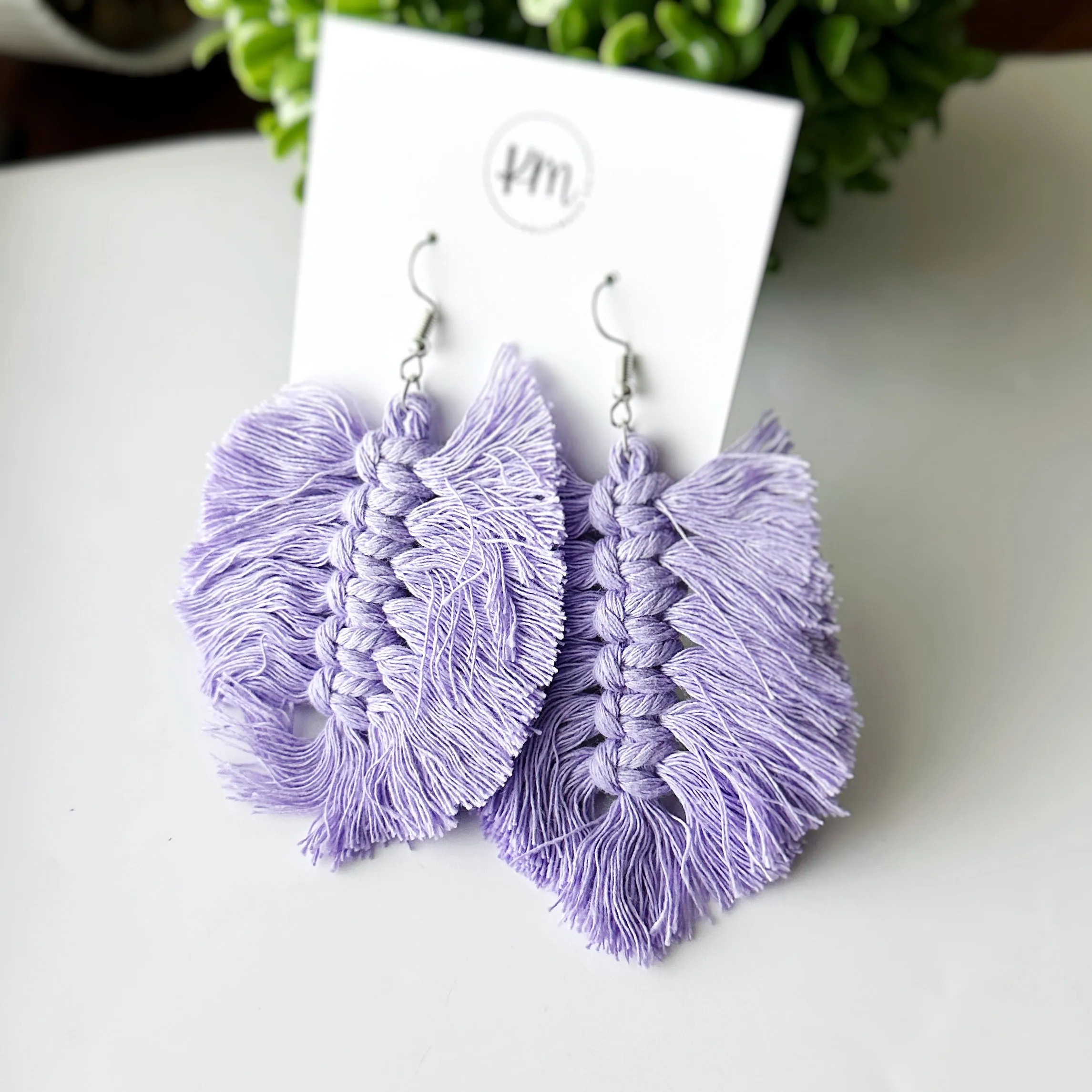 Corrine - Macrame Boho Tassel Earrings