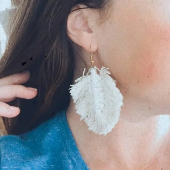 Corrine - Macrame Boho Tassel Earrings