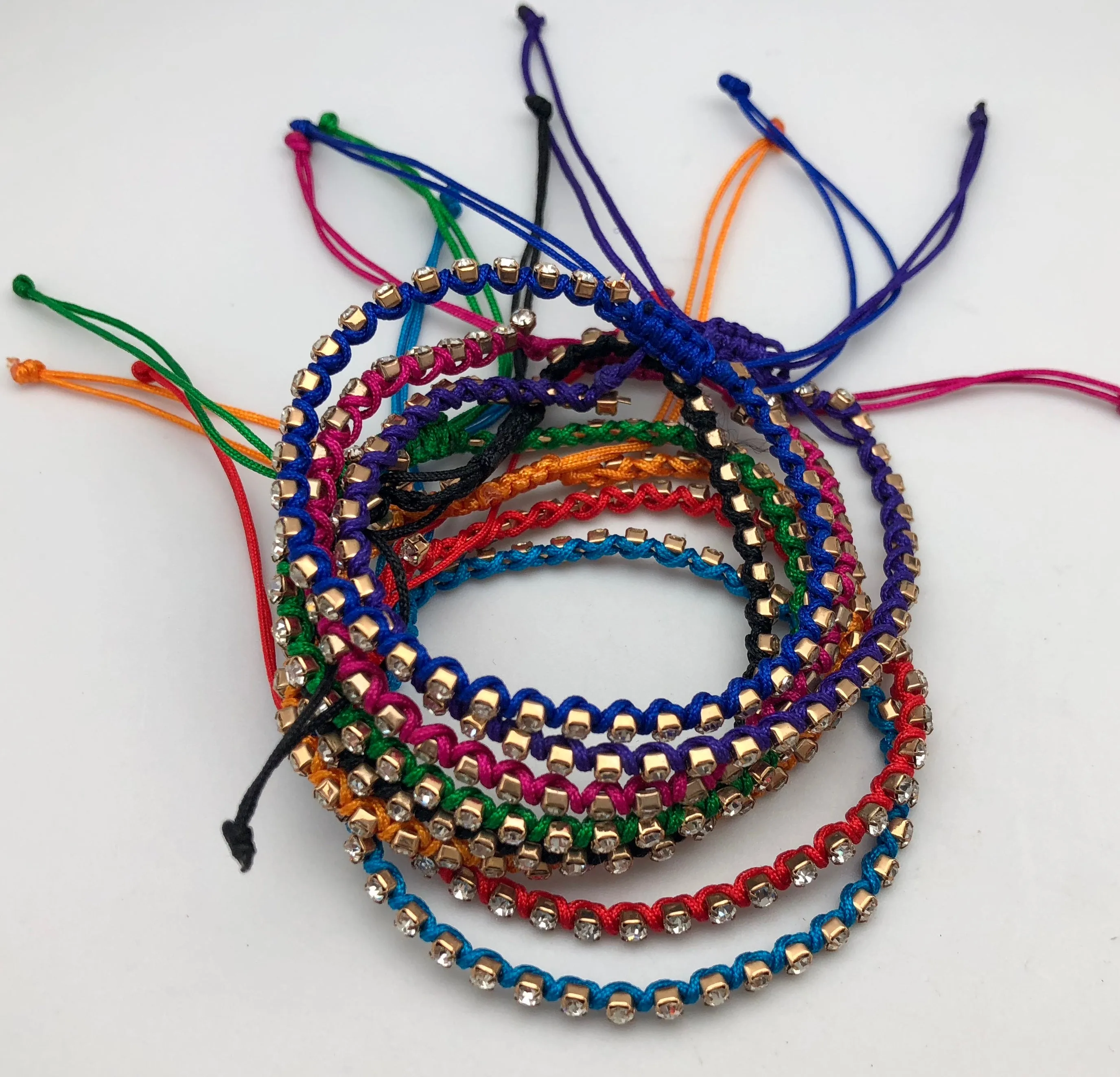 Crystal Chakra Macrame Friendship Bracelet