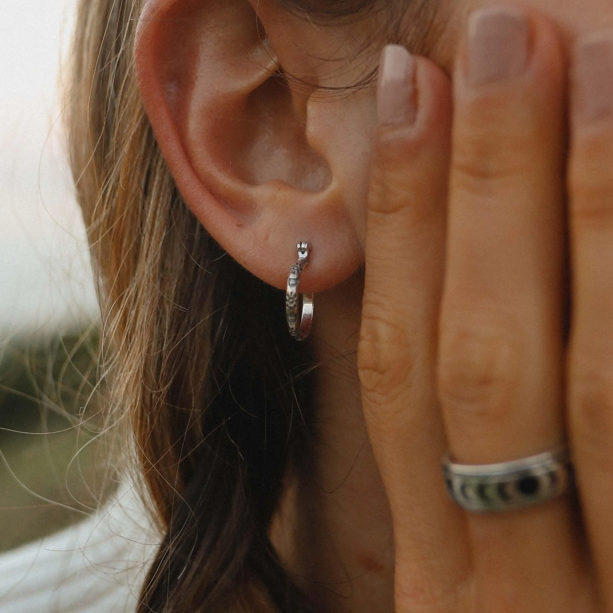 Dainty Luna Hoops