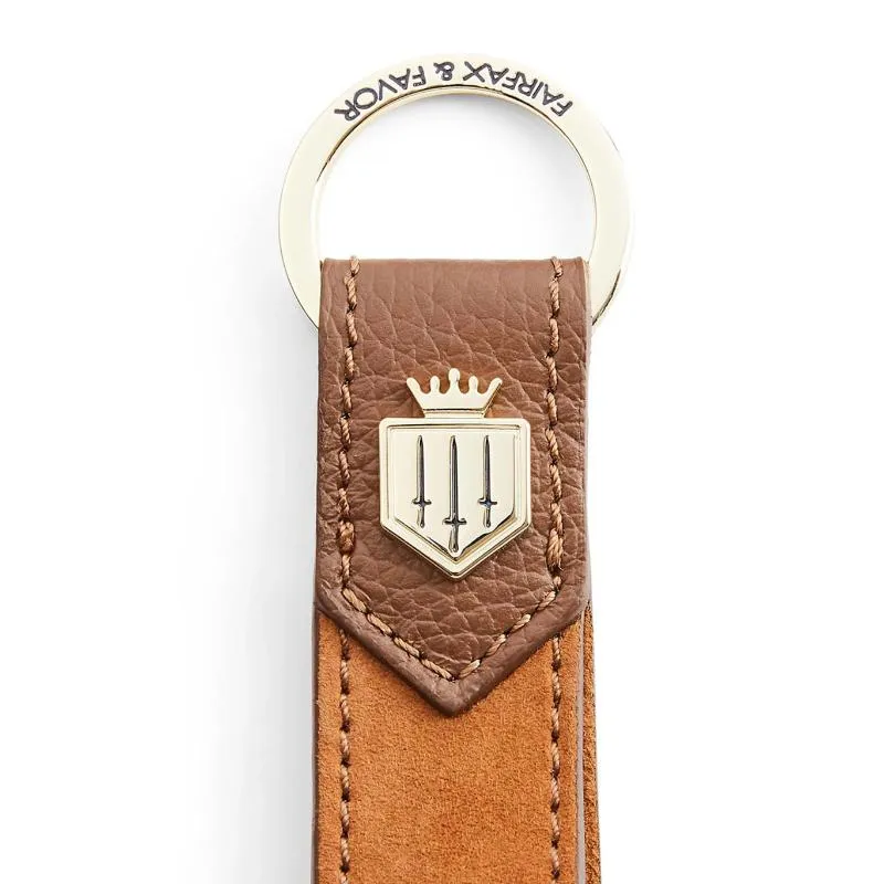 Fairfax & Favor Suede Key Ring - Tan