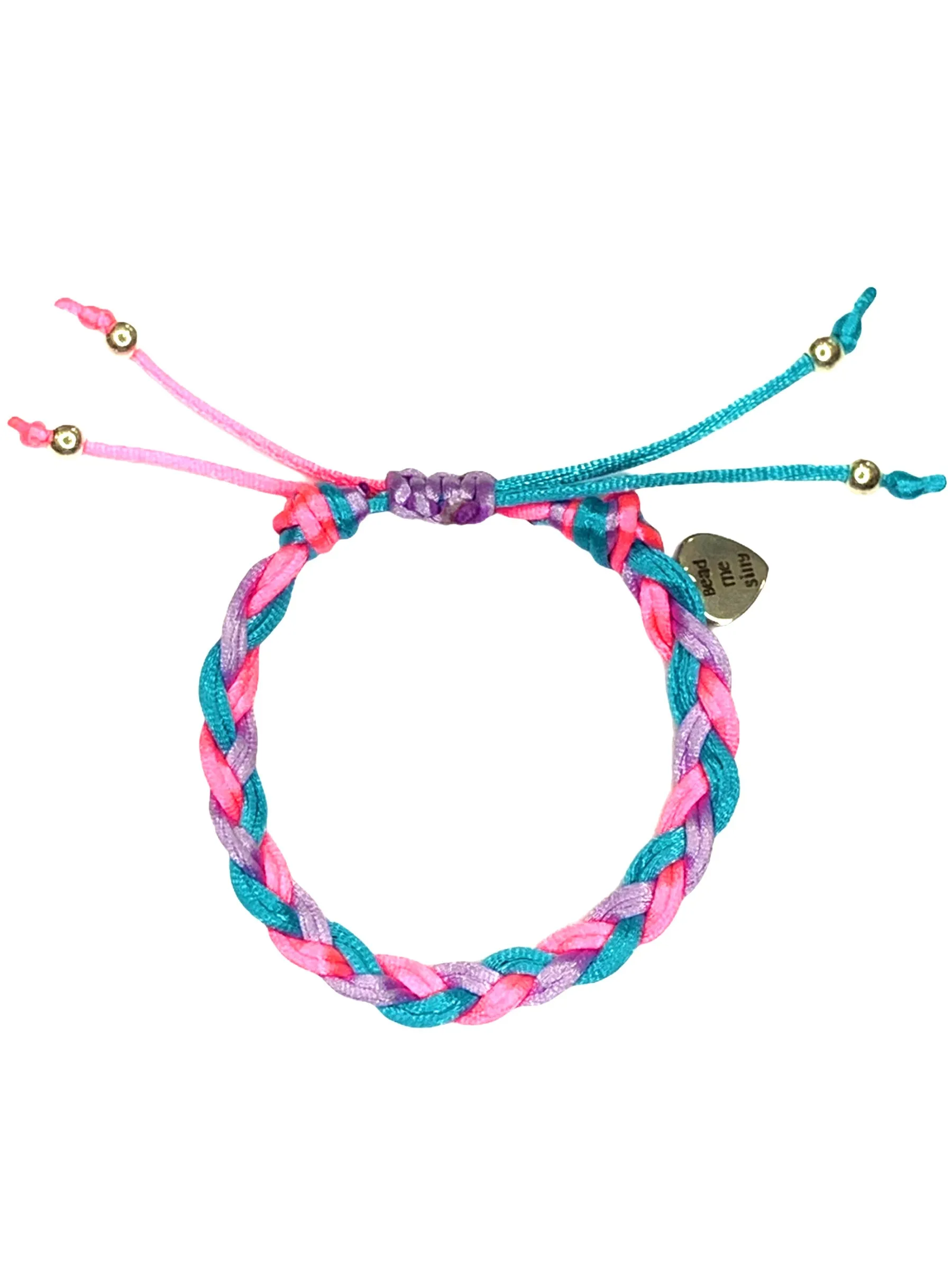 Friendship Bracelet - Pink / Blue / Purple Braided