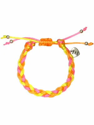 Friendship Bracelet - Pink / Orange / Yellow Braided