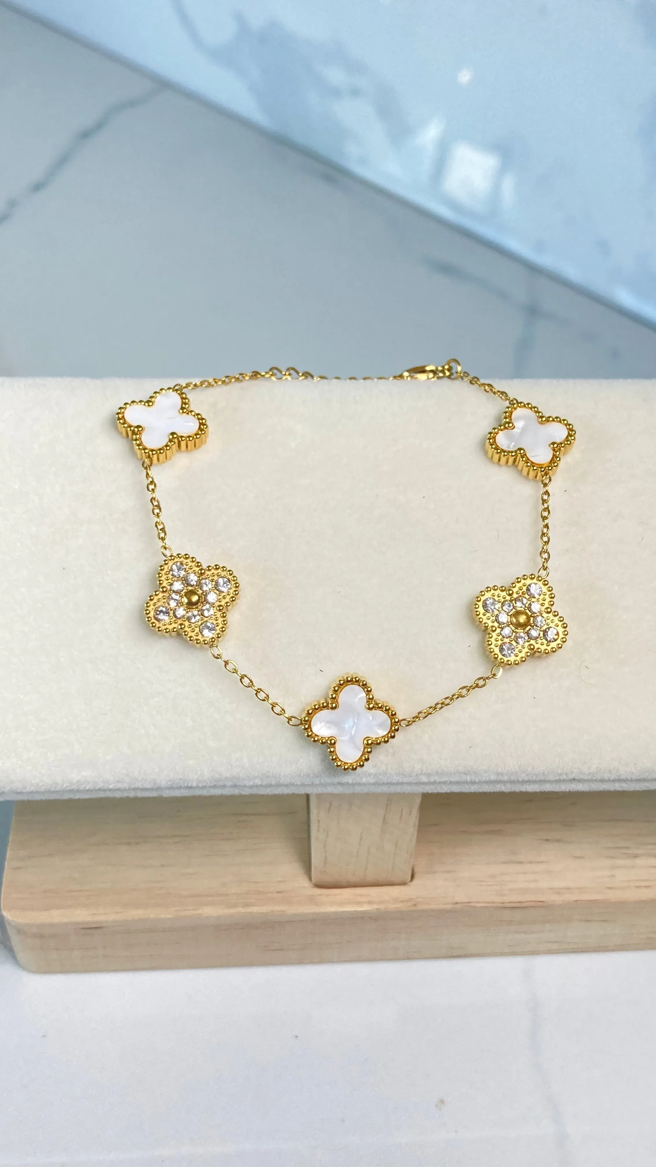 Gem Clover Bracelet