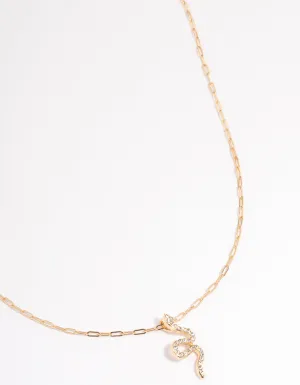 Gold Bling Snake Necklace