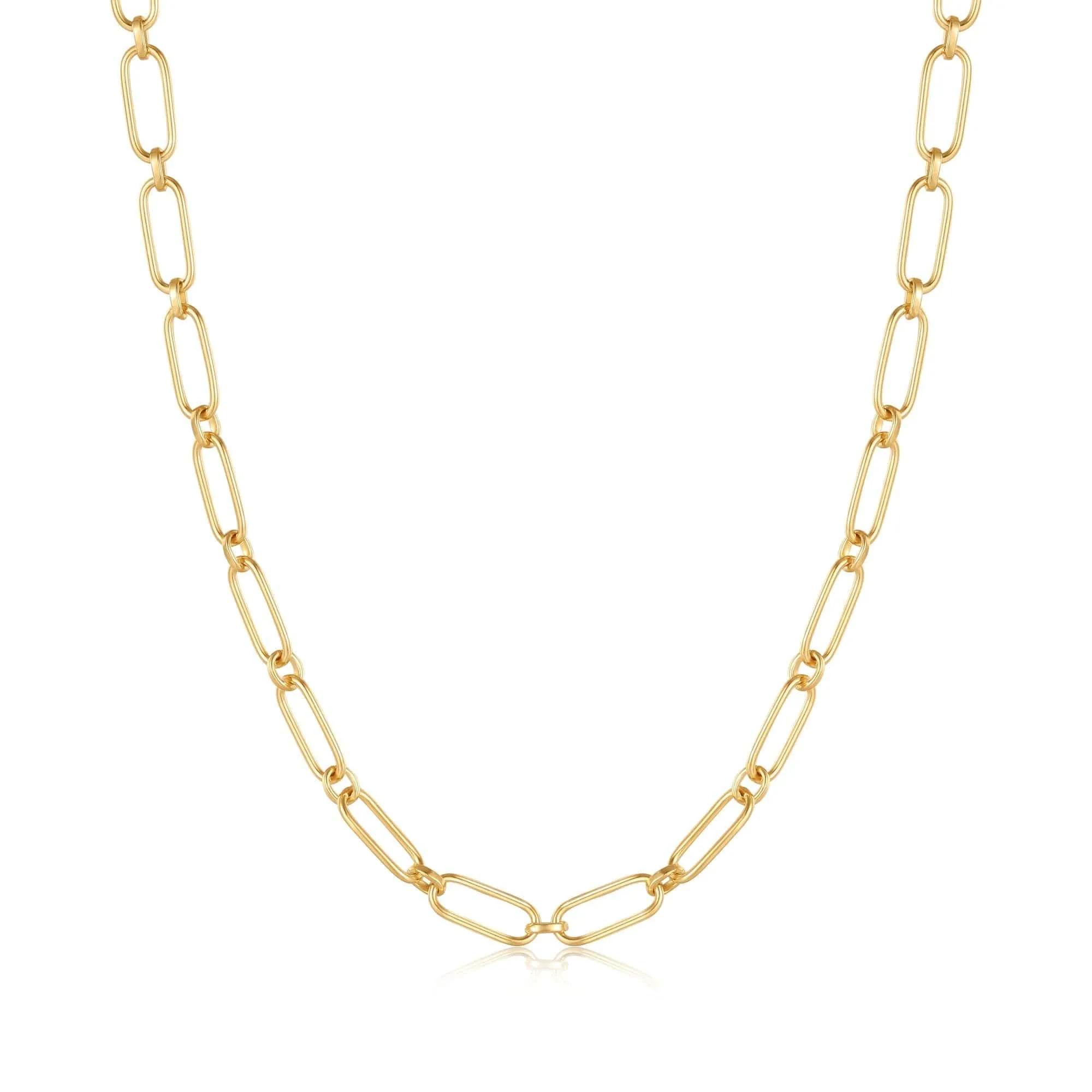 Gold Cable Connect Chunky Chain Necklace