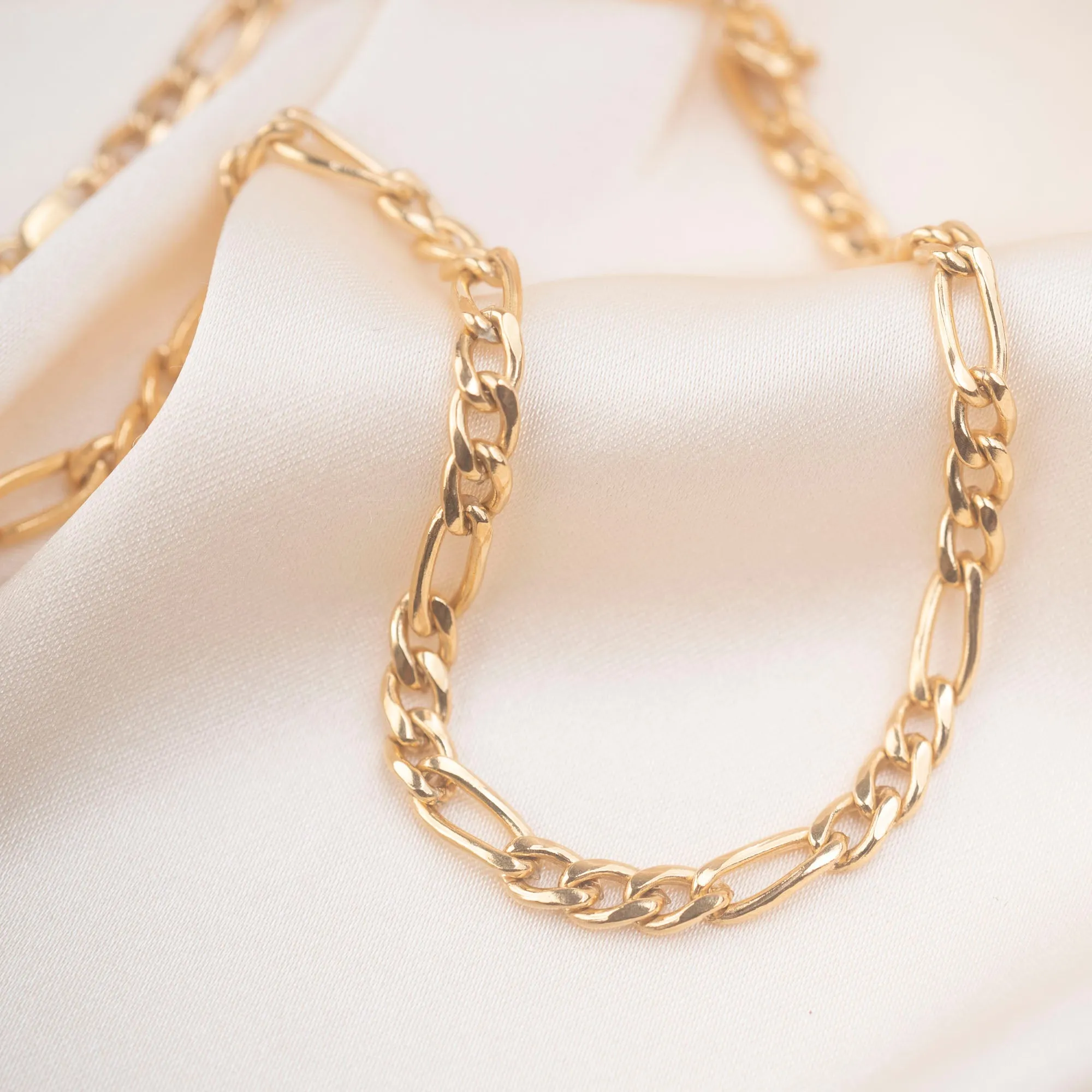 Gold Filled Thick Figaro Necklace