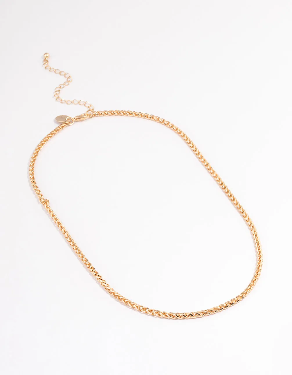 Gold Wheat Chain Necklace