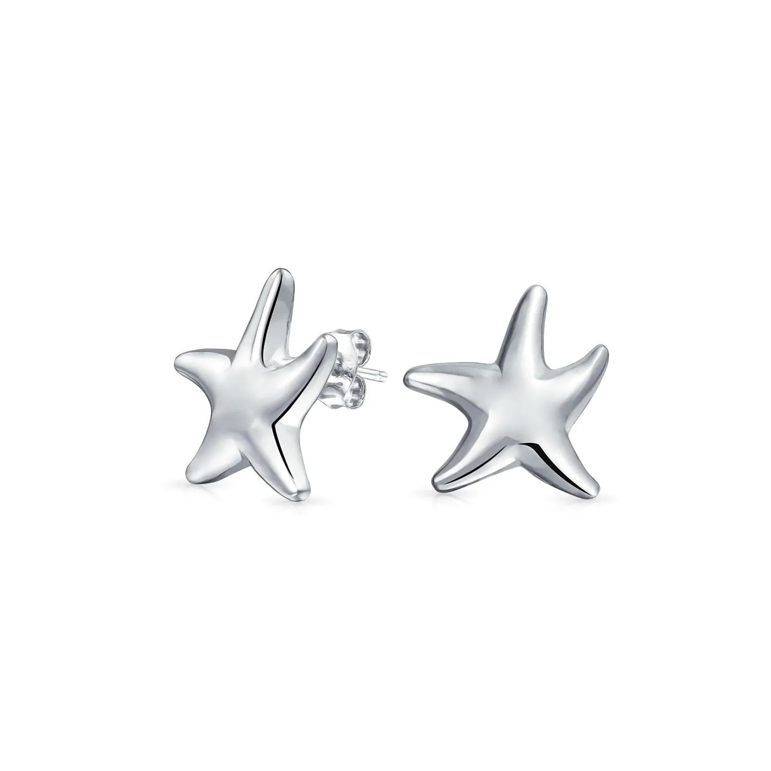 Hawaii Ocean Starfish Pendant Necklace & Earrings Set Sterling Silver Jewelry