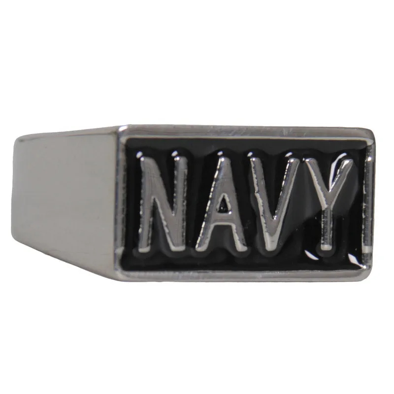 Hot Leathers JWR2135 Men's Silver 'Navy' Stainless Steel Ring