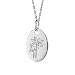 July Water Lily Birth Blooms Pendant P5121