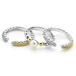 Luna Pearl and Diamond Ring Gift Set