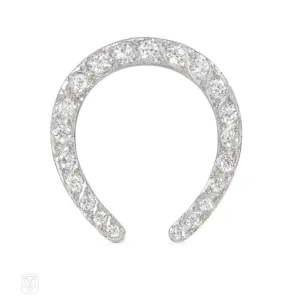 Marcus & Co. Edwardian diamond horseshoe brooch