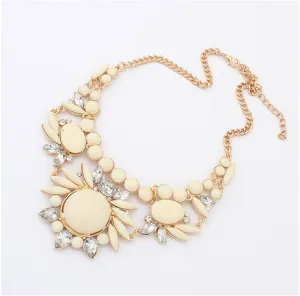 New Arrival Fashion Jewelry Trendy Women Necklaces & Pendants Link Chain Short Statement Necklace Resin Pendant For Gift