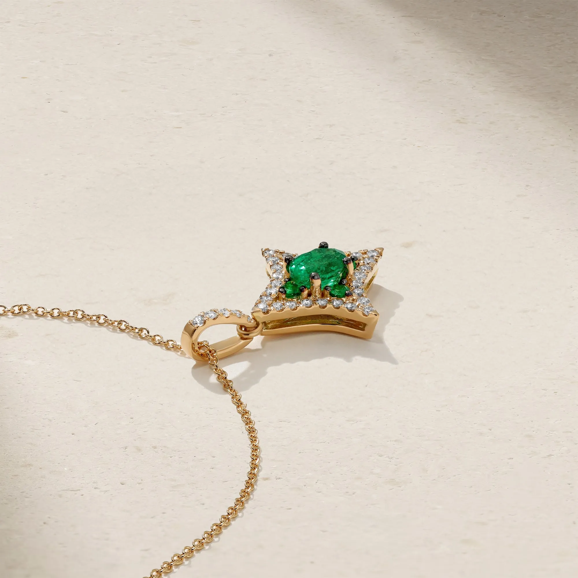 Notte Emerald and Diamond Pendant