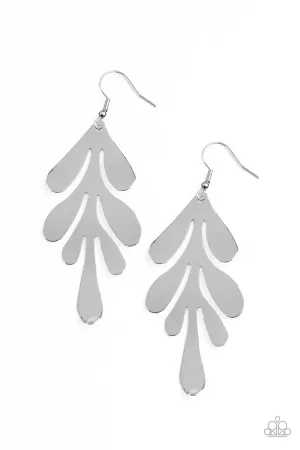 PAPARAZZI A FROND Farewell - Silver EARRINGS