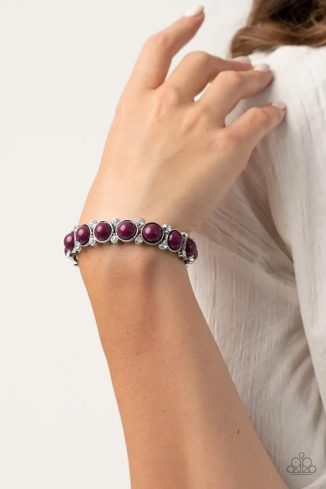 Paparazzi Bracelet ~ Flamboyantly Fruity - Purple