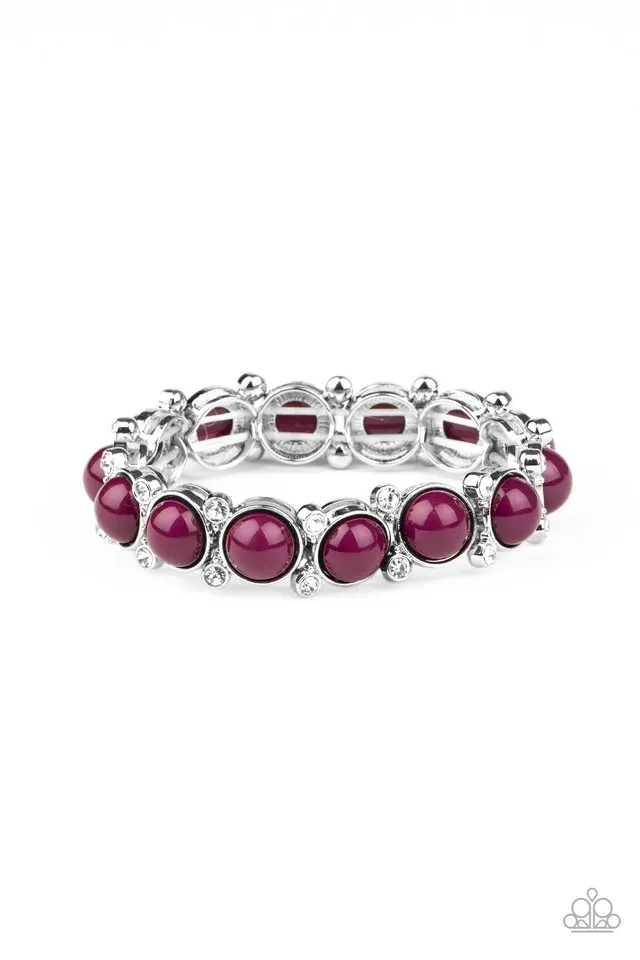 Paparazzi Bracelet ~ Flamboyantly Fruity - Purple