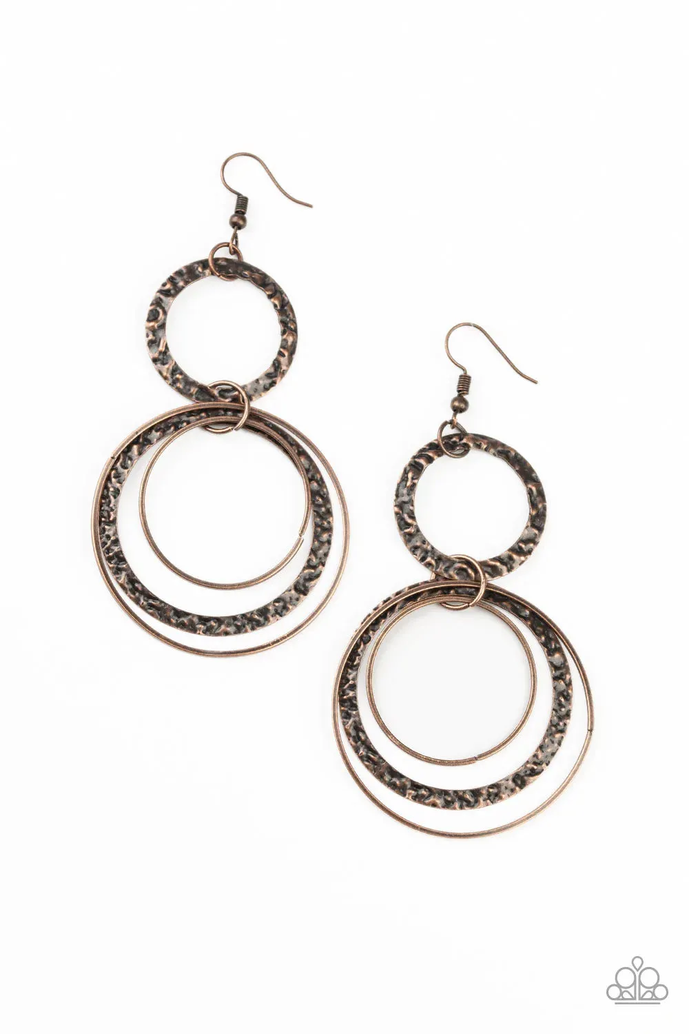 Paparazzi Earring ~ Eclipsed Edge - Copper