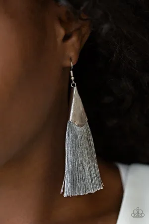 Paparazzi Earring ~ In Full PLUME - Silver