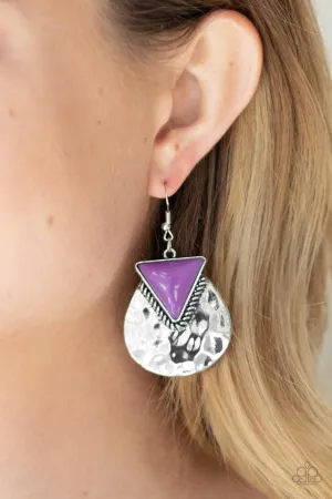 Paparazzi Earring ~ Road Trip Treasure - Purple