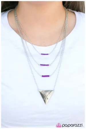 Paparazzi Necklace ~ Archer - Purple