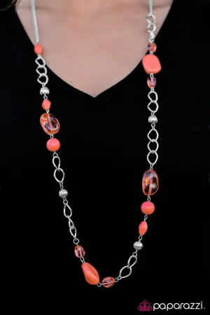 Paparazzi Necklace ~ GLASS-ical Music - Orange