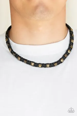 Paparazzi Necklace ~ Grunge Rush - Black