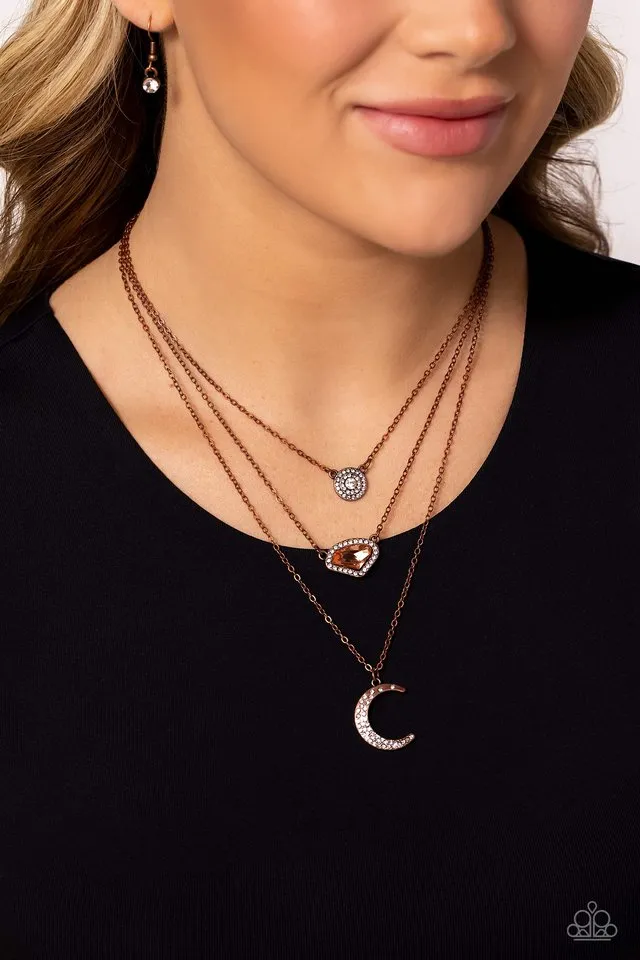 Paparazzi Necklace ~ Lunar Lineup - Copper