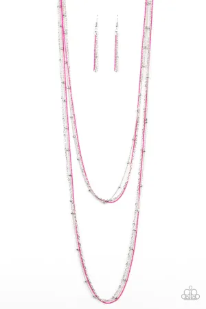 Paparazzi Necklace ~ What A COLORFUL World - Pink